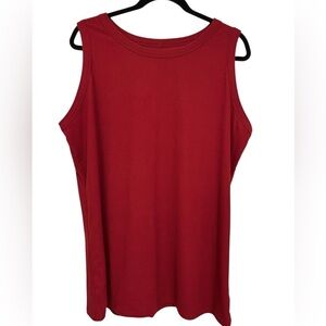 Lane Bryant Ribbed Sleeveless Tank Top with Crew Neckline